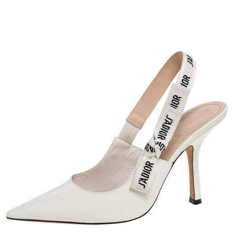 dior slingback white|white dior slingback heels.